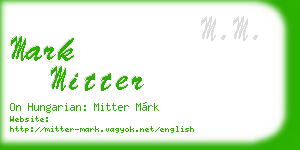 mark mitter business card